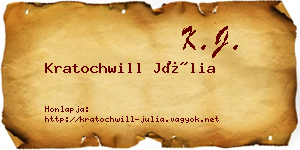 Kratochwill Júlia névjegykártya